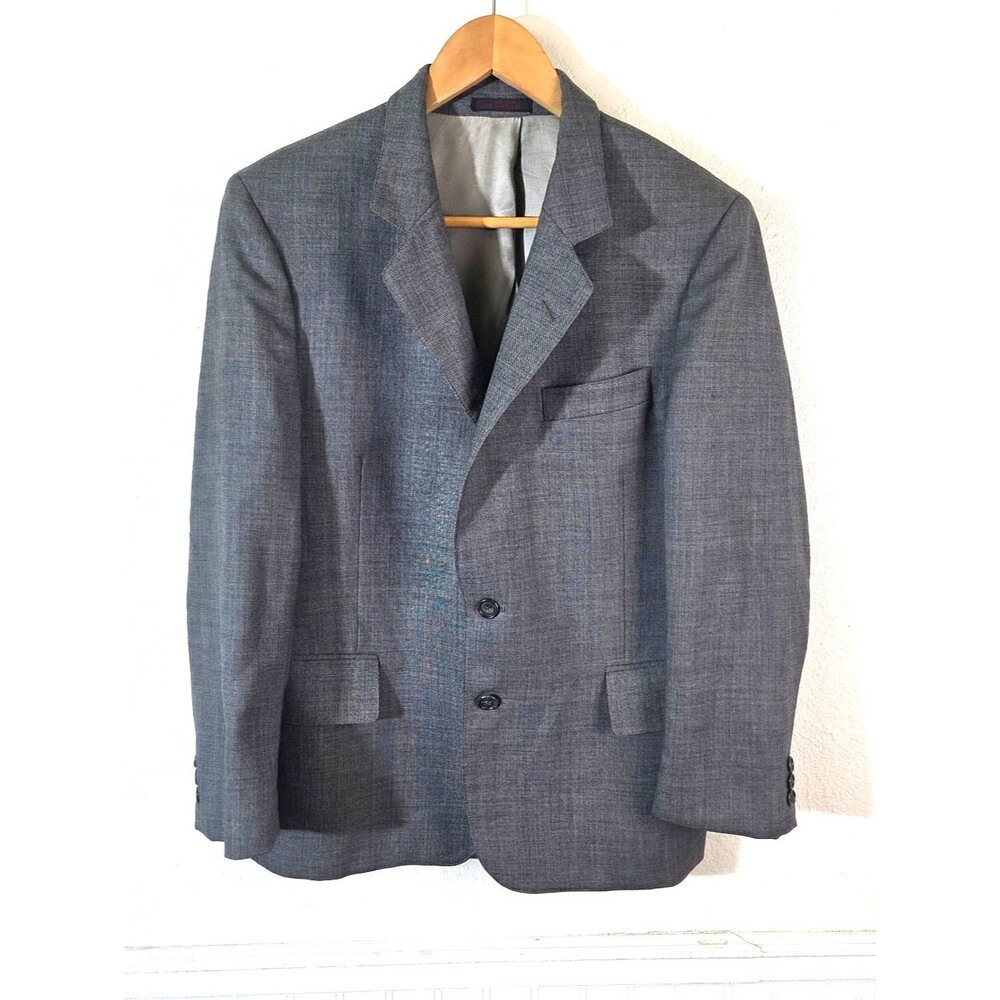 Vintage Alexander Shields Park Avenue Gray 100% Wool Blazer Sport Coat Men 36S